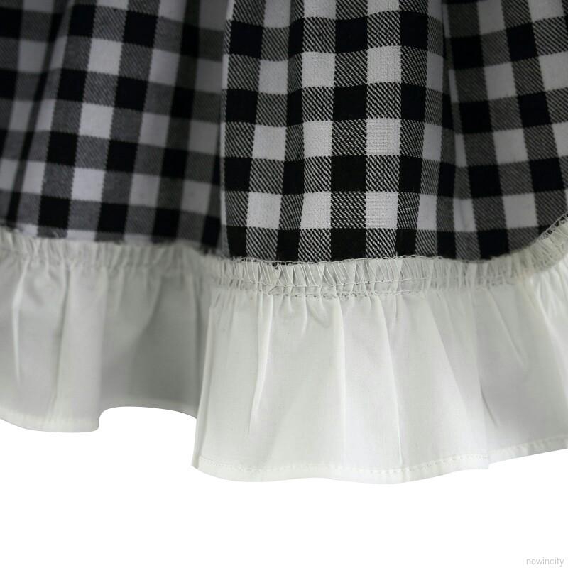 Đầm Xòe Dài Tay Họa Tiết Kẻ Ca Rô Cho Bé