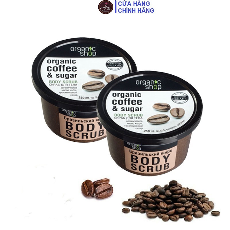 Tẩy Tế Bào Chết Toàn Thân Organic Shop Organic Coffee & Sugar Body Scrub 250ml
