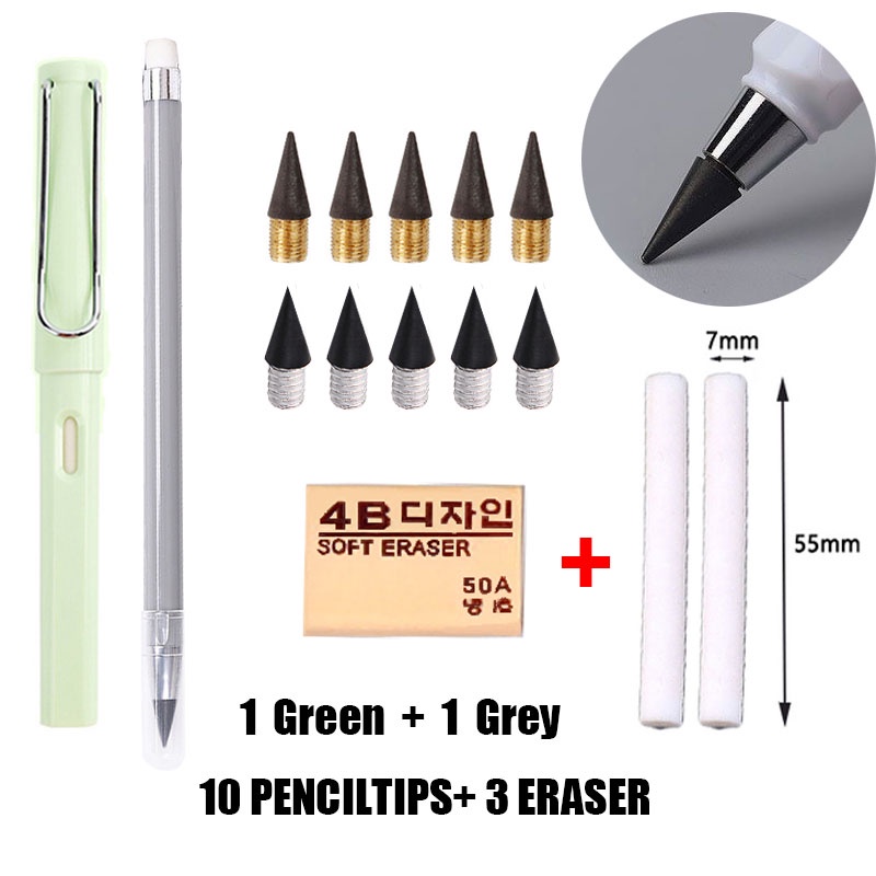 Bộ Bút Chì Vẽ 2+13 Ngòi HB Bền Bỉ Có Thể Thay Thế Cho Học Sinh