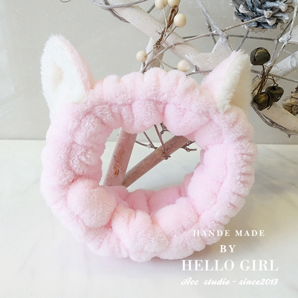 Băng đô rửa mặt đính tai mèo dễ thương d071301