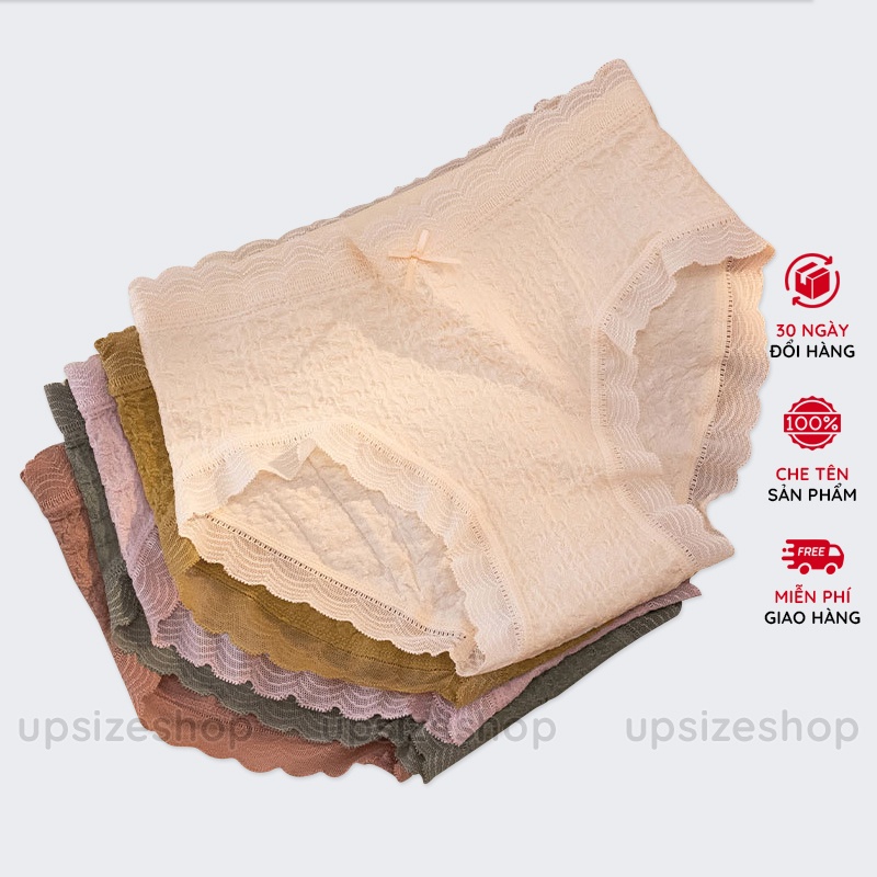Quần Lót Nữ Phối Ren Hot Hit Mềm Mại Ôm Dáng Gợi Cảm, Quần Chip Nữ Phối Ren Xinh Xắn