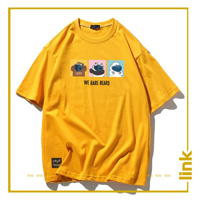 Áo thun unisex tay lỡ WE BARE BEARS - Chúng tôi đơn giản là gấu CUTE