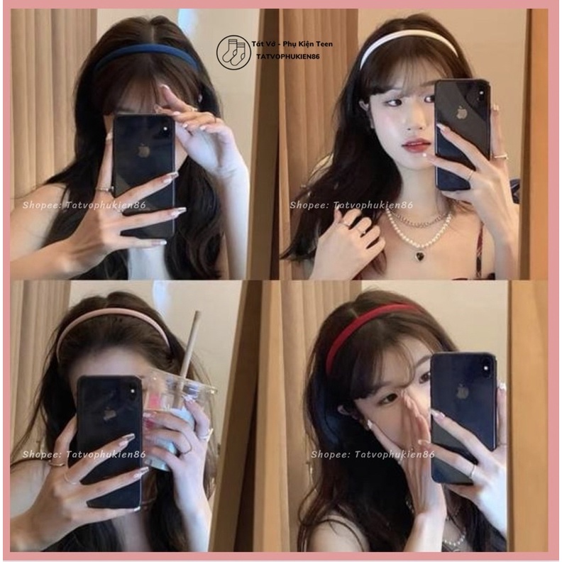 Bờm tóc hàn quốc ❤️SALE❤️ Bờm tóc cute -cho bé tết trơn vải lụa nhiều màu xinh xắn Phụ kiện tóc