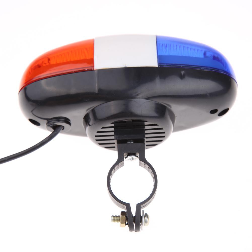Đèn LED 6 bóng có chuông điện cảnh báo gắn ghi đông xe đạp