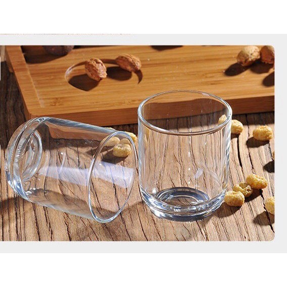 Bộ 6 ly thuỷ tinh bầu lùn tròn trơn dung tích 200ml