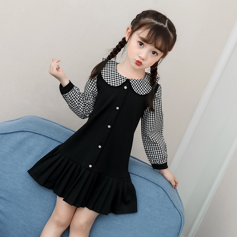 Váy cho bé gái, váy tiểu thư màu đen cho em bé từ 2 - 10 tuổi [V1015]