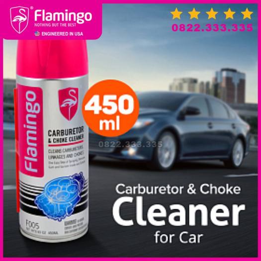 Xịt Chế Hòa Khí- Vệ sinh bình xăng con- Xe Ô Tô Flamingo F005 450ml