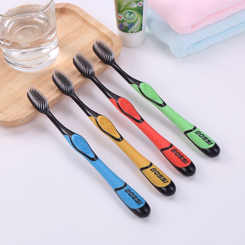 HỘP 30 CÁI Bàn Chải Đánh Răng Vệ Sinh Răng Miệng Than Tre Hoạt Tính BOSSI H143