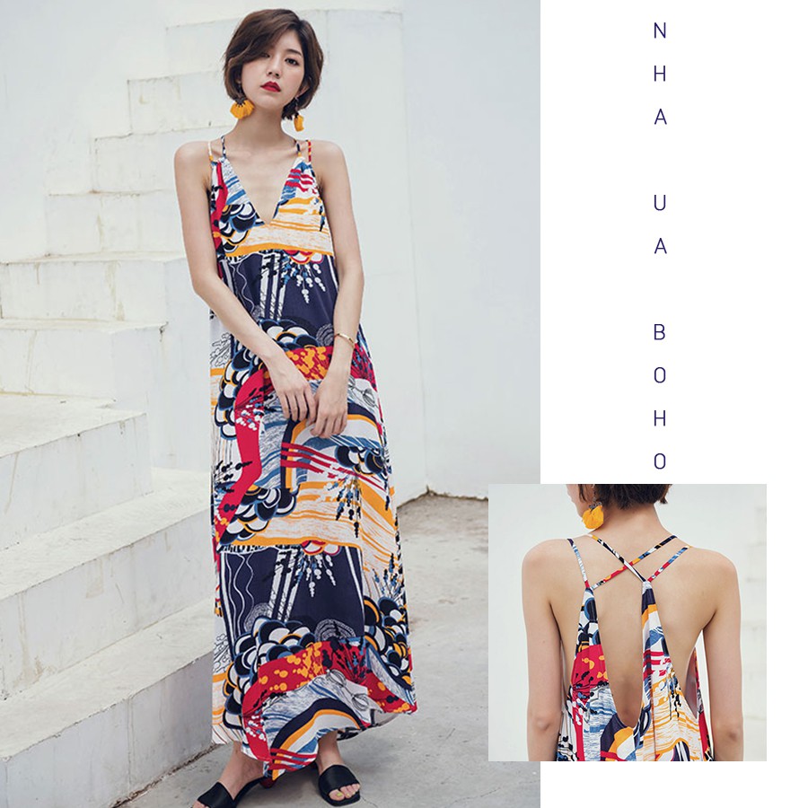 Đầm boho đi biển