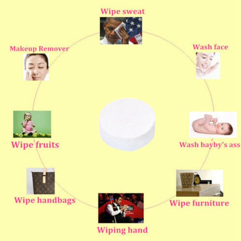 Bộ 500 Khăn Giấy Cotton Mềm Dạng Nén Dùng Một Lần
