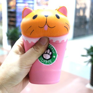 [BÁN LỖ]SquiShy TO-  COFFE MÈO