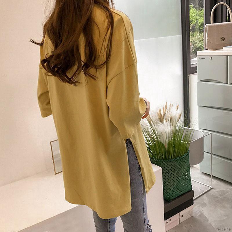 Áo Thun Tay Lỡ Dáng Rộng Cổ Tròn Hoạ Tiết Chữ Thoải Mái Thời Trang Cho Nữ