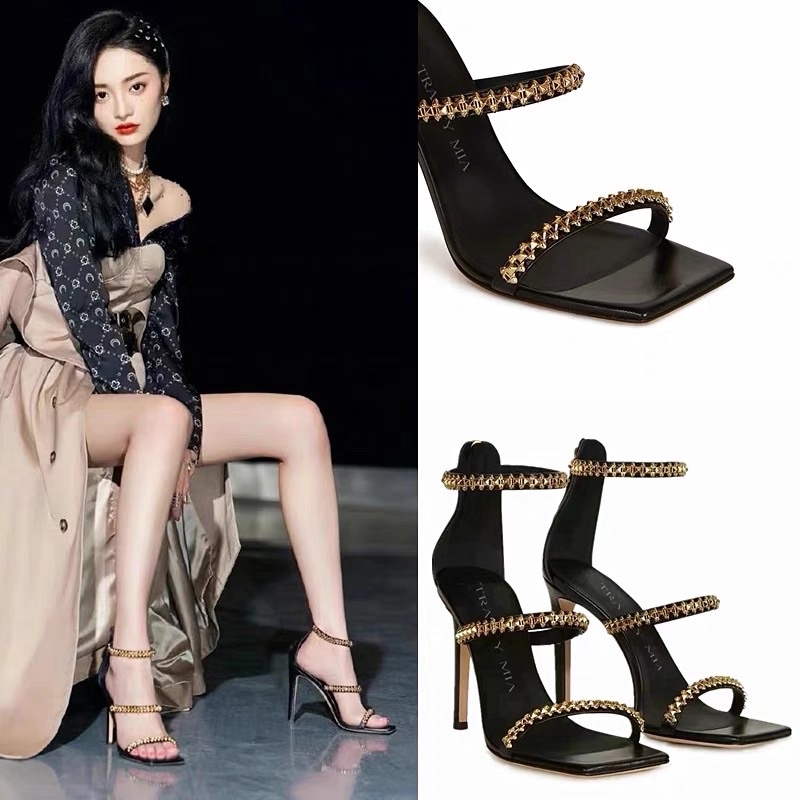 Order 🌸 Giày KOREA quai ngang đá vàng gót nhọn