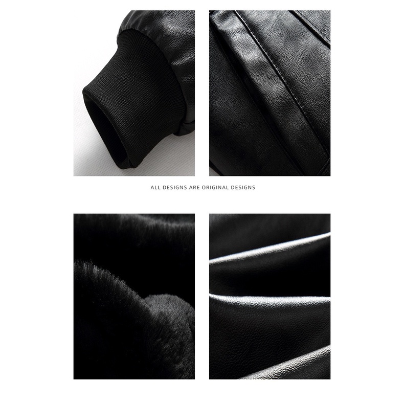 Áo Khoác Da nam LÓT LÔNG, DA PU nhập khẩu, chống bóng tróc, kiểu áo bomber cá tính