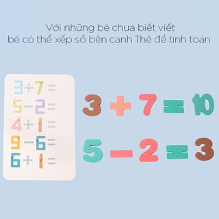 Hộp số và que tính bằng gỗ
