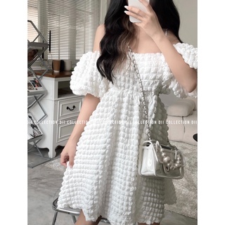 DII COLLECTION - Đầm thiết kế babydoll ô xốp tay phồng