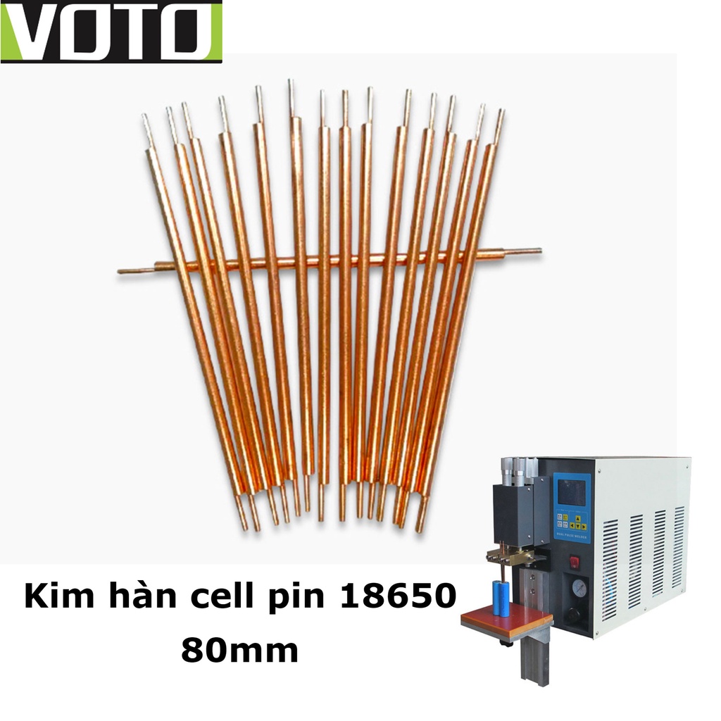 Kim hàn cell pin 2 đầu chuyên nghiệp cho máy hàn pin 18650 1.5*80mm hàng chất lượng