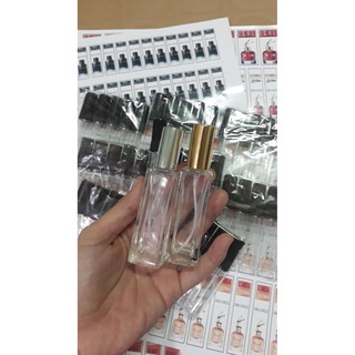 Chai chiết nước hoa 20ml bằng thủy tinh vuông dạng xịt ( loại tốt, chống đổ )
