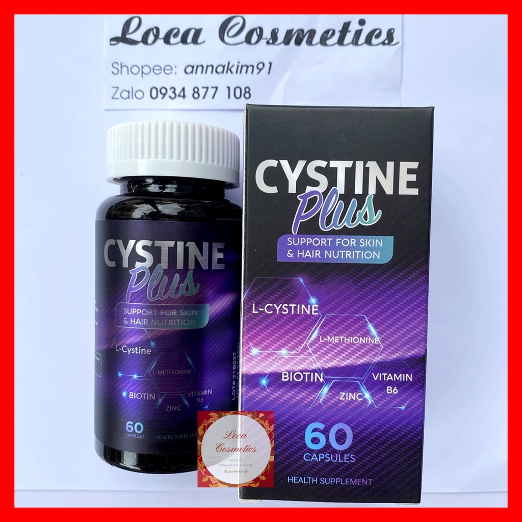Cystine Plus - Viên uống đẹp da, giảm mụn, dưỡng tóc khỏe đẹp