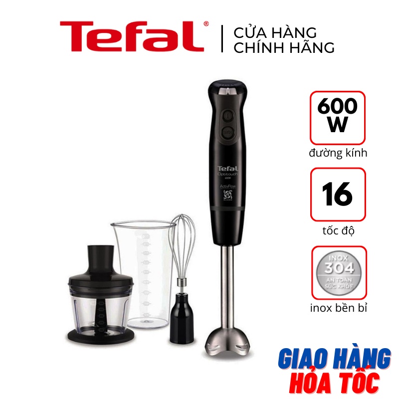 Máy xay sinh tố cầm tay 16 tốc độ Tefal HB833840 650W - Hàng chính hãng