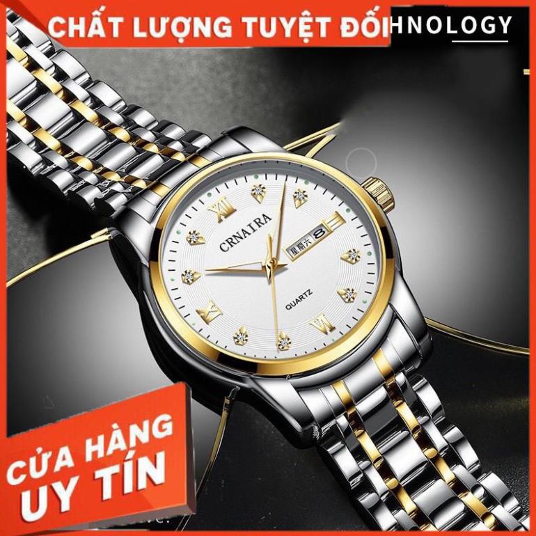 [HOT] [TẶNG KÈM VÒNG] ĐỒNG HỒ NAM CRNAIRA 316L ĐẲNG CẤP QUÝ ÔNG DÂY THÉP THỜI THƯỢNG . | BigBuy360 - bigbuy360.vn