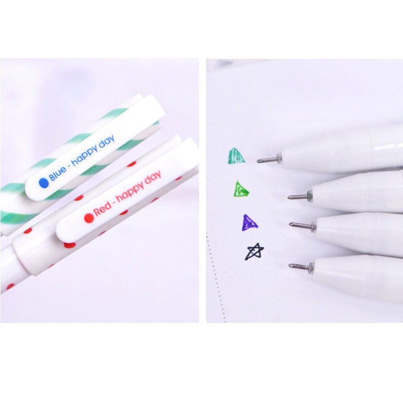 10 bút gel 10 màu ngòi 0.38mm
