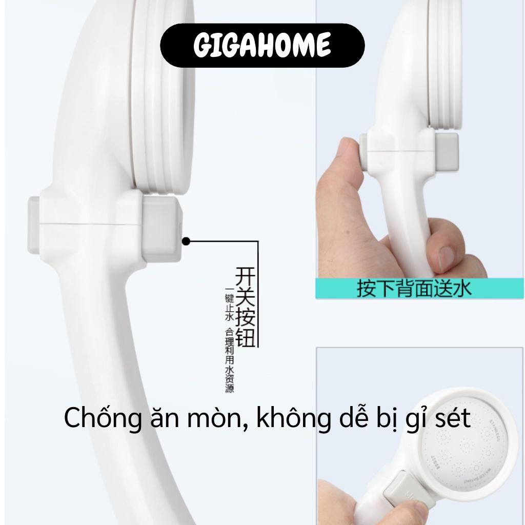 Vòi Sen Tăng Áp GIGAHOME Đầu Vòi Hoa Sen Tắm Có Nút Công Tắc, Xoay 360 Tiện Lợi 8361