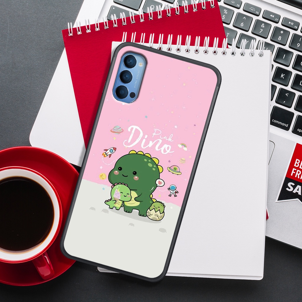 [HOT]ỐP OPPO OPPO A91/RENO 3 - RENO 3 PRO - RENO 4 - RENO 4 PRO - RENO 5  , IN HÌNH KHỦNG LONG CHIBI SIÊU DỄ THƯƠNG.