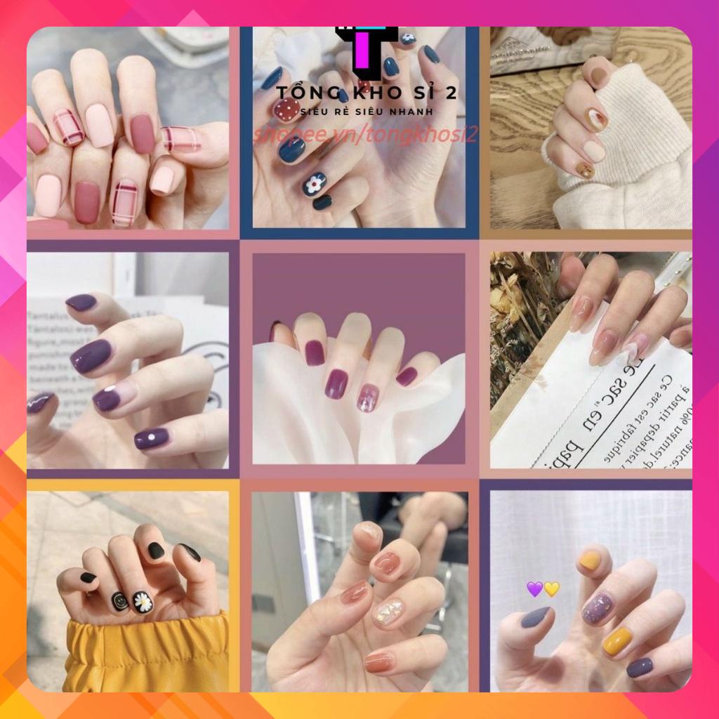 Bộ 24 cái móng tay giả trang trí thời trang cho nữ