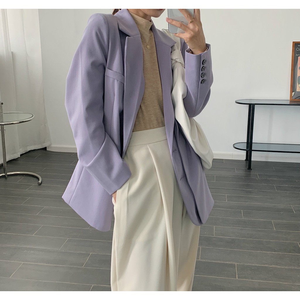 (CAO CẤP Xịn+Video) - Áo khoác Blazer Trơn DORY&amp;PONY DELYS KOREAN STYLE COAT – AK080 - Mẫu mới 2021