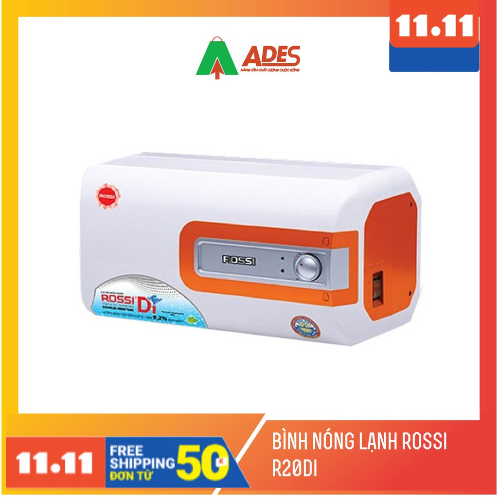 [Mã 154ELSALE2 giảm 7% đơn 300K] Bình nóng lạnh Rossi R20DI