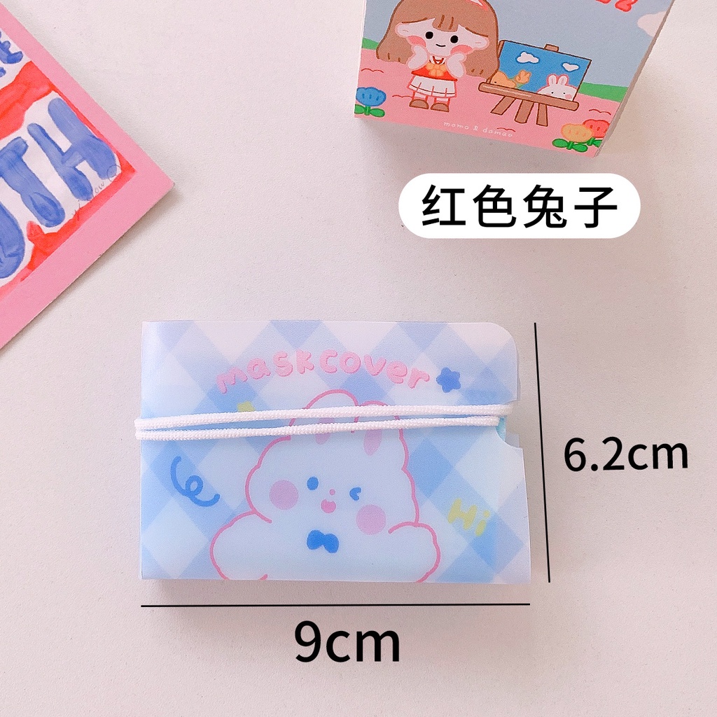 TAILI Túi đựng khẩu trang  in họa tiết hoạt hình dễ thương
