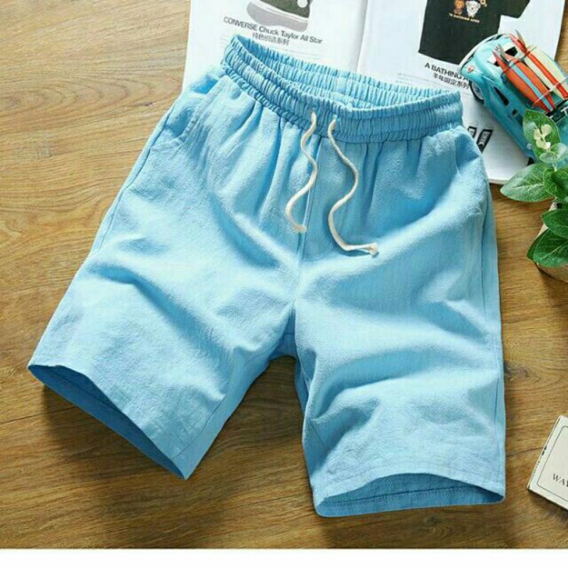 Quần Nam Quần Đùi Nam Vải Đũi Cao Cấp Mềm Mịn Nhẹ Thoáng Mát Thấm Hút Mồ Hôi Màu Đen Trắng Xanh Than Xanh Nhạt Be Xám