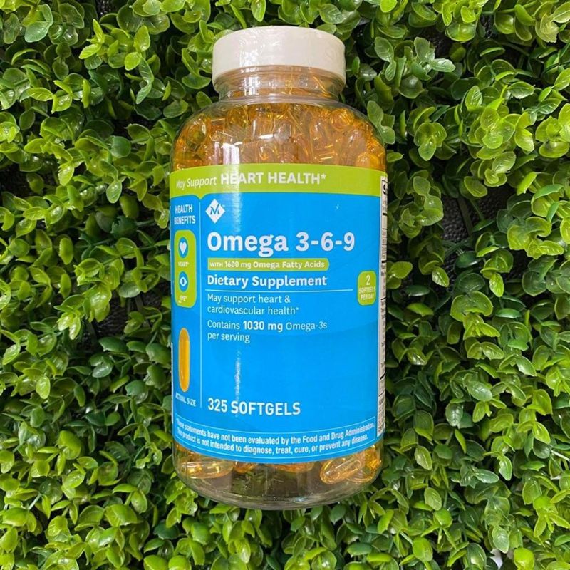 Viên uống bổ sung omega 369, omega 3 6 9 Member's mark 325v