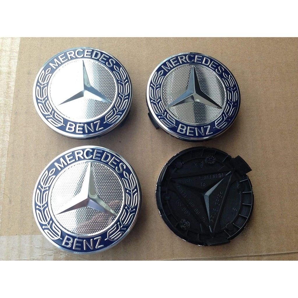 Logo Chụp Mâm Bánh Xe Ô Tô Mercedes Benz Đường Kính 75mm