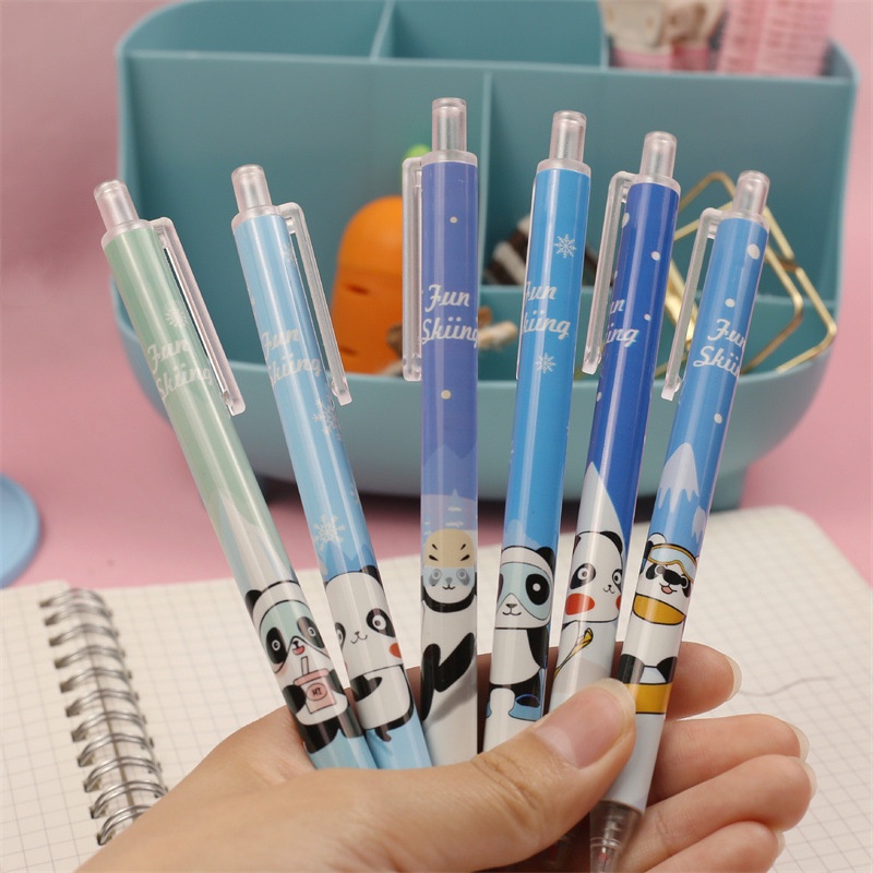 1 Bút Mực gel Ngòi 0.5mm Mực Đen Hình Gấu Trúc Hoạt Hình Sáng Tạo Độ Chính Xác Cao Cho Học Sinh