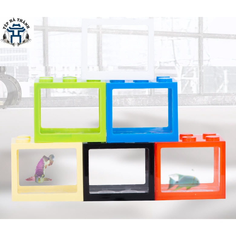 Bể Cá Mini Thiết Kế Dạng Khối Lắp Lego Bằng Nhựa