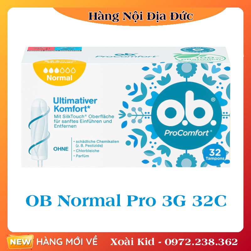 Băng vệ sinh Tampon Ob Đức - Date mới đủ Bill