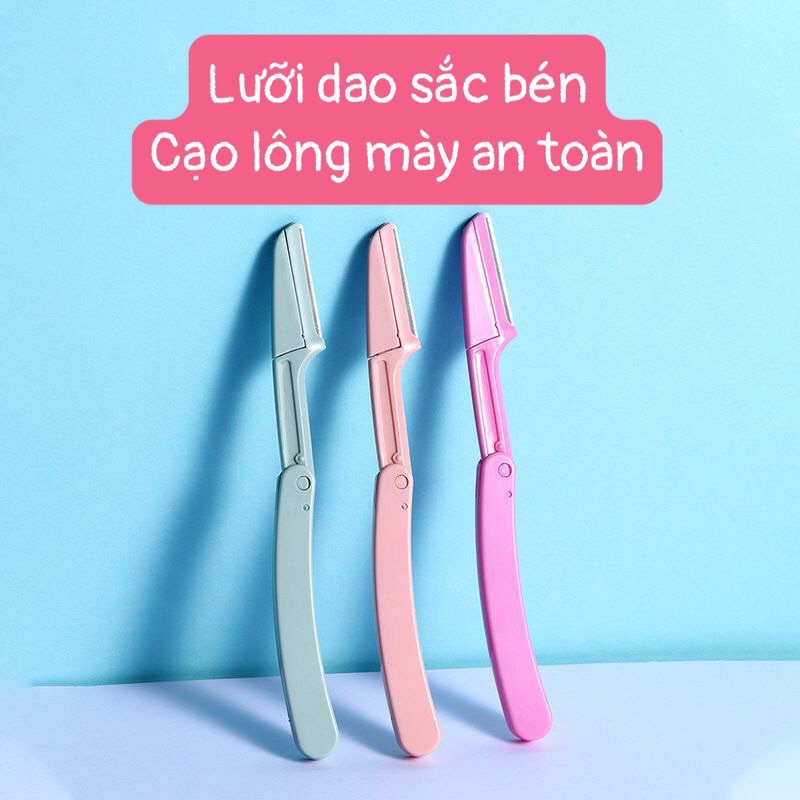 (Chính Hãng) Bộ 3 Dao Cạo Lông Mày Dễ Sử Dụng An Toàn Cho Người Mới Bắt Đầu Hàng Nội Địa Trung