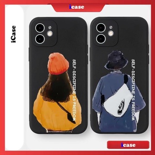 Ốp lưng hoạt hình cặp đôi dễ thương đẹp cho iPhone 13 12 11 Pro Max SE 2020 X XR XS ip 8 7 6 6S Plus kute Y241