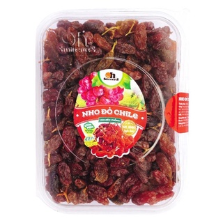 Nho đỏ khô chile nguyên cuống oh smile nuts 500g