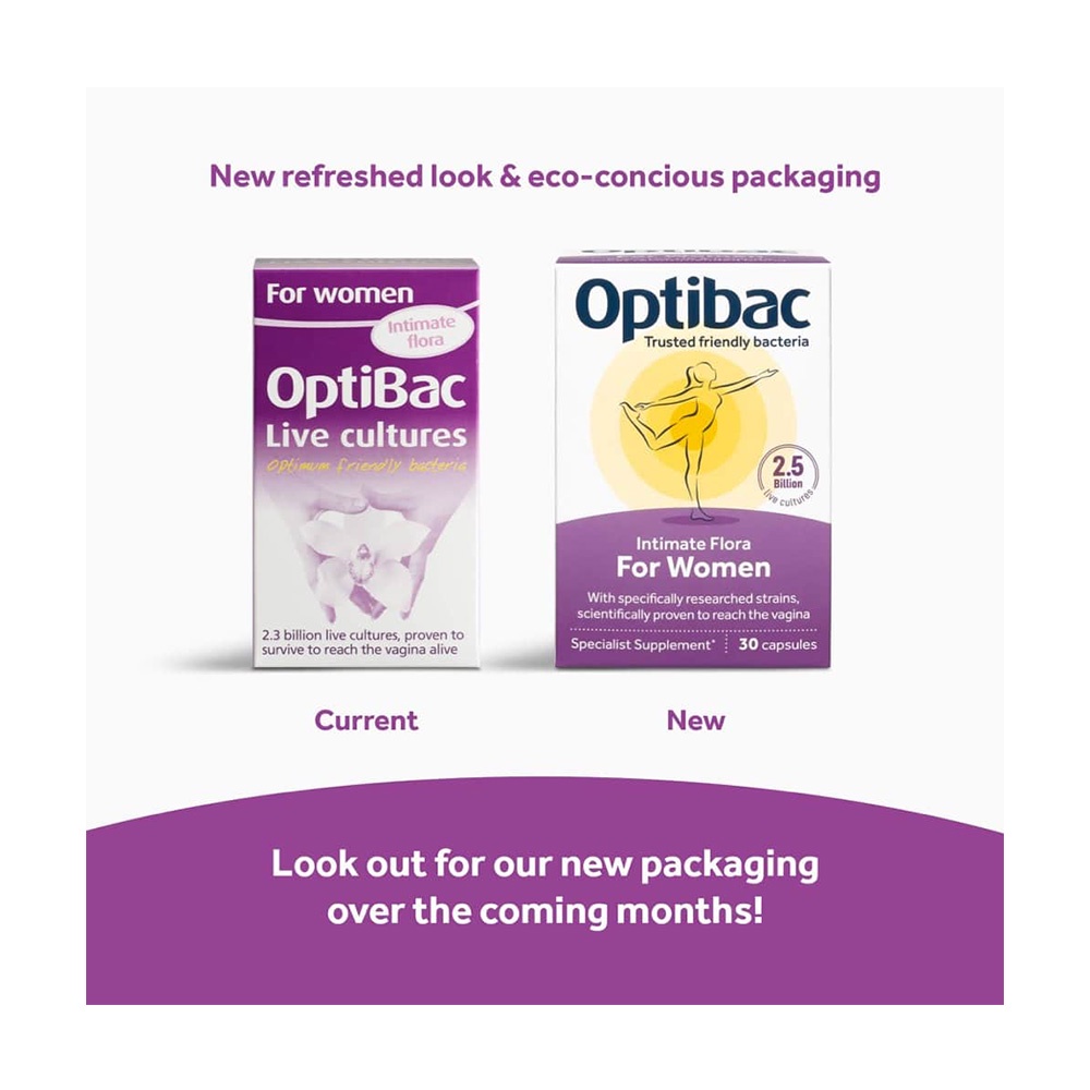 Viên uống dành cho nữ Intimate OptiBac Probiotics Flora 30 viên