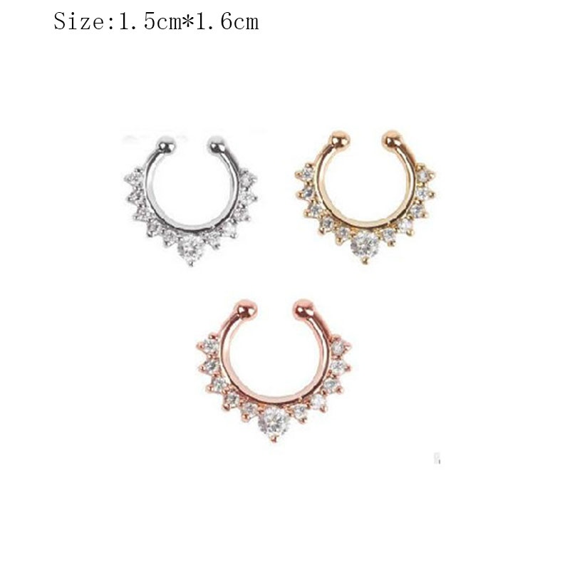 Khuyên mũi đính đá tinh xảo thời trang sành điệu