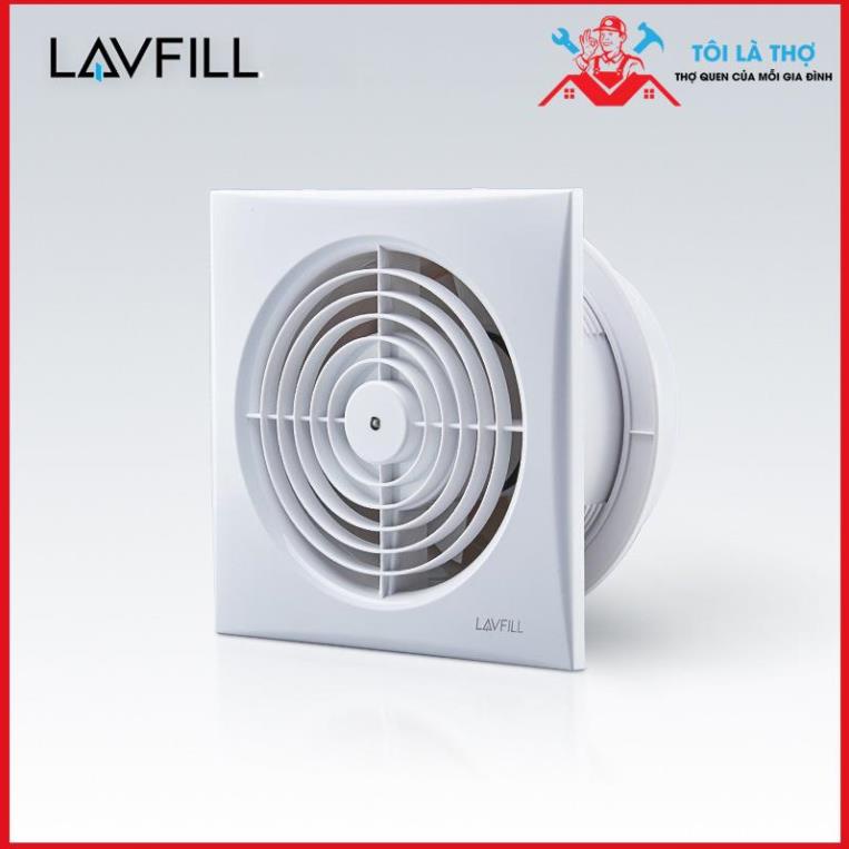 Quạt thông gió 1 chiều gắn tường mặt rèm tròn, kích thước mặt LAVFILL LFWW-09Y, 13Y