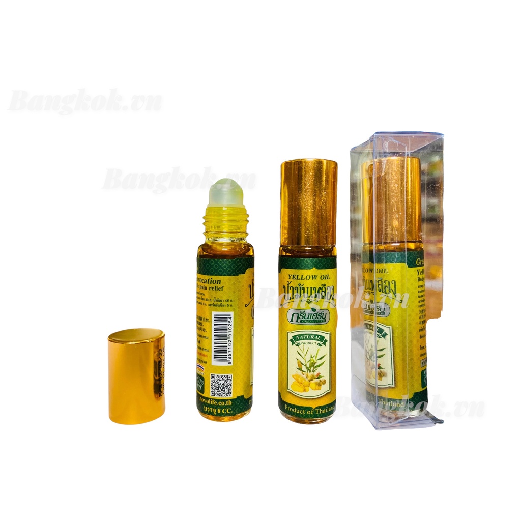 01 chai Dầu Nóng Yellow Oil Green Herb Thái Lan