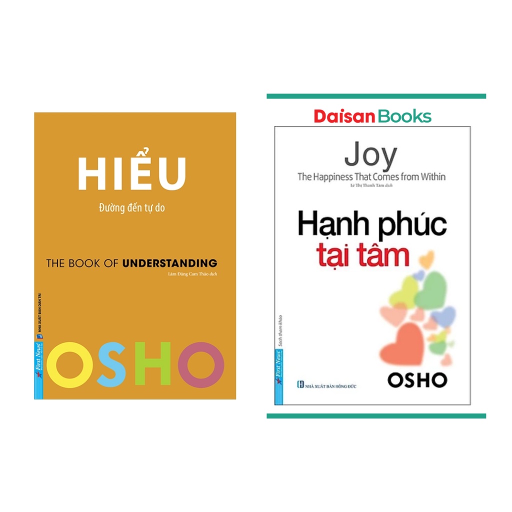 Sách Combo 2 cuốn: OSHO Hiểu: Đường Đến Tự Do + OSHO Hạnh Phúc Tại Tâm fs