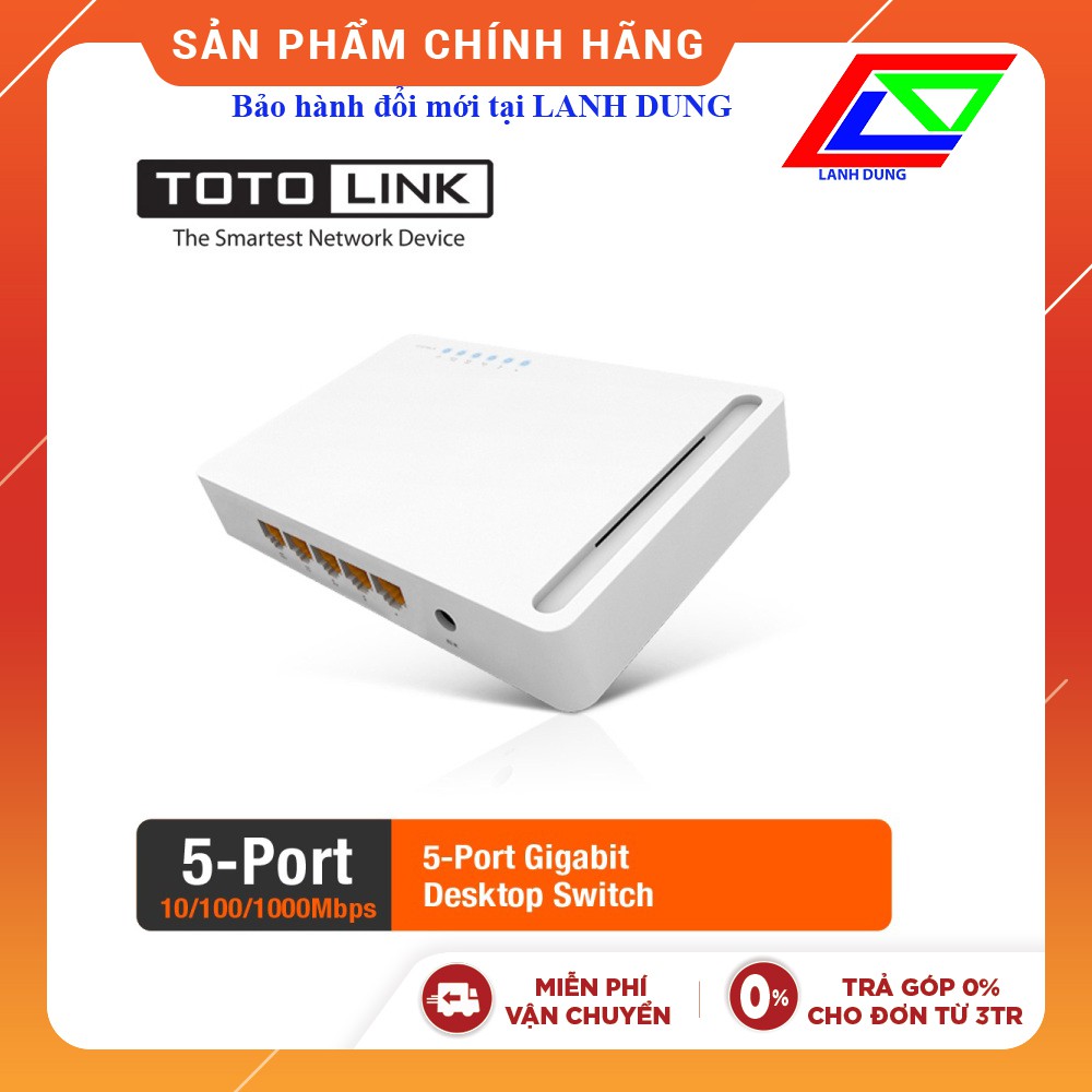 Bộ Chia Mạng Totolink S505G - Switch 5 Cổng Gigabit (BH đổi mới tại Lanh Dung)