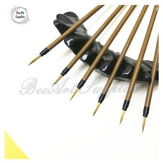 [ HỌA CỤ ONLINE ] Cọ tỉa lông sói thân nâu Ishak