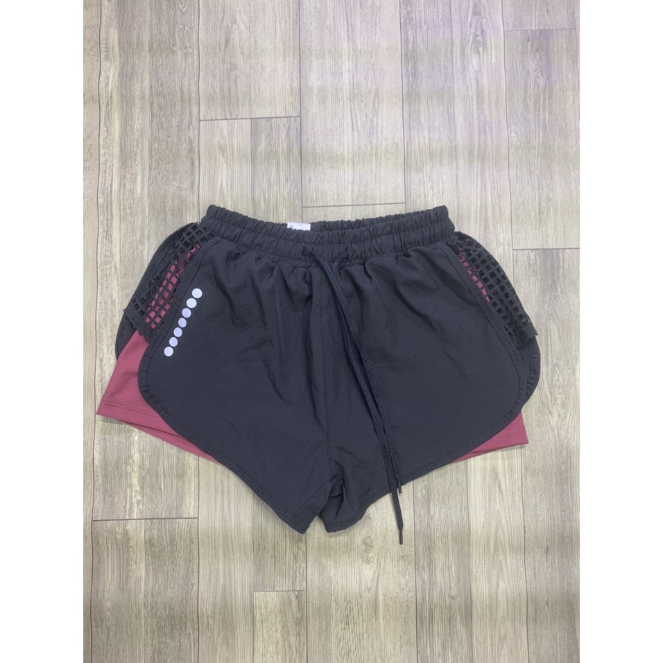 Quần Đùi Tập Thể Thao Gym- YoGa mẫu quần hai lớp co dãn
