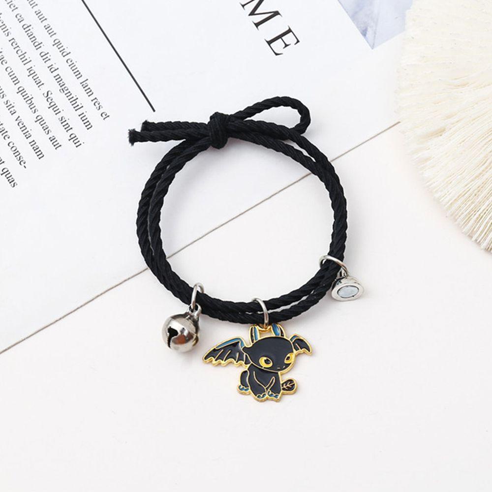 1 Cặp Vòng Tay Dây Bện Mặt Hình Rồng Hoạt Hình Dành Cho Cặp Đôi